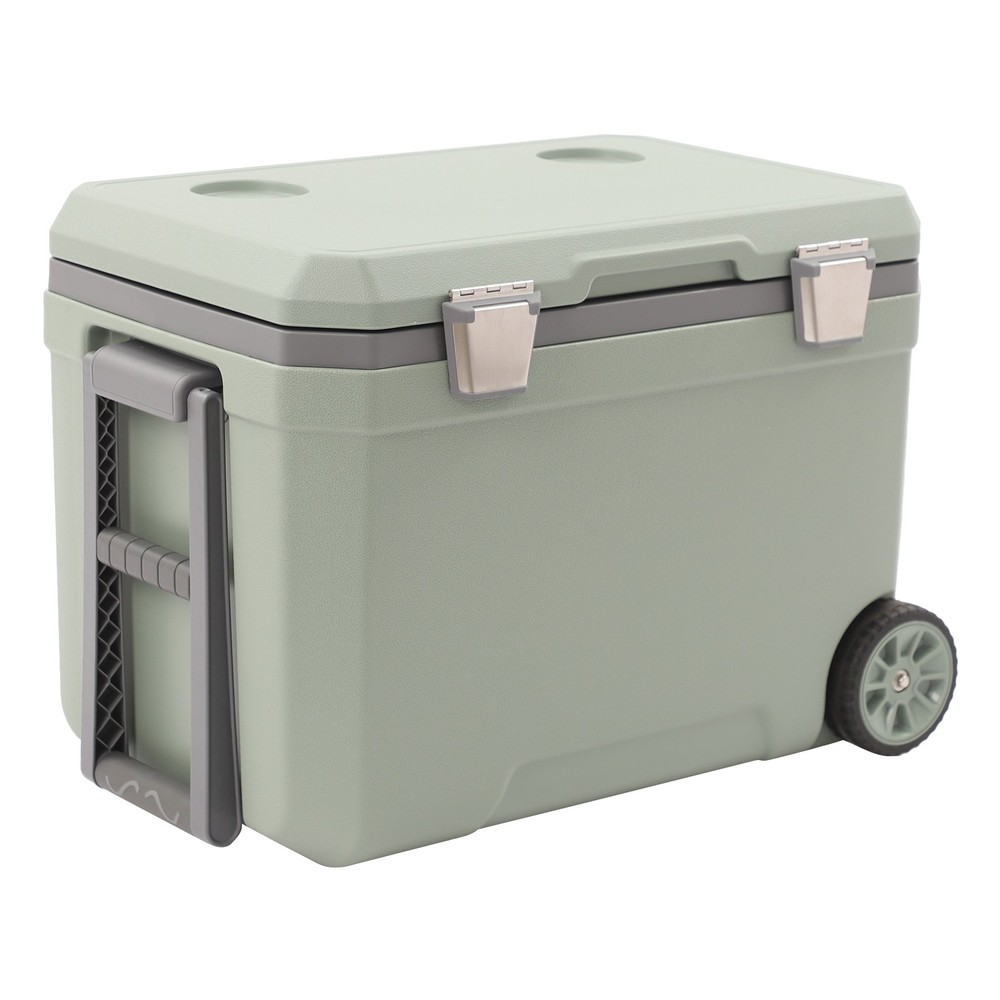 Insulated Portable Cooler, Ice Retention Cooler with Handle Wheelded Cooler