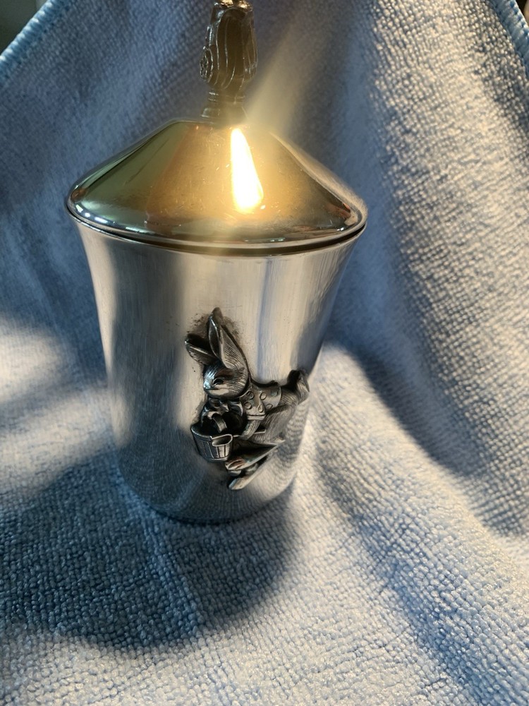 Napier Silver plated child Cup Peter Rabbit with lid