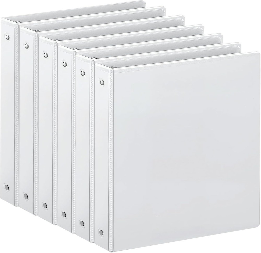 1-inch 3 Ring Binder with 2 Interior Pockets, 1''Durable Binders Holds Lette...