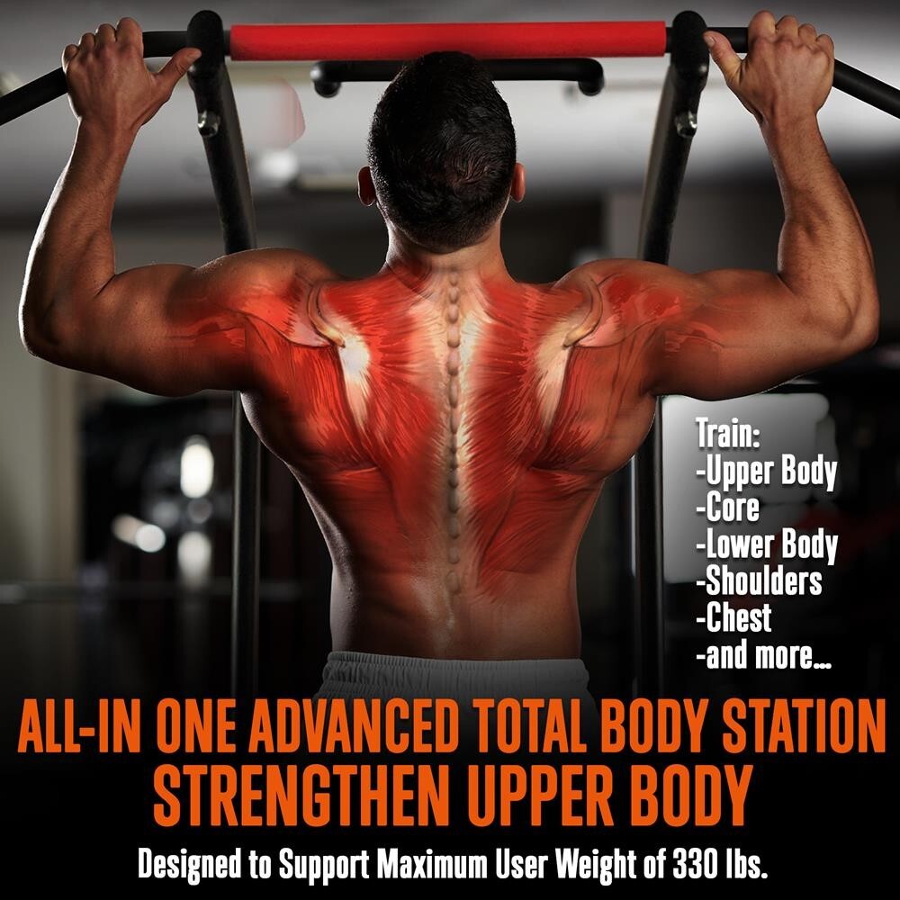 SQUATZ Pull-Up Workout Station for Home Gym Strength Training