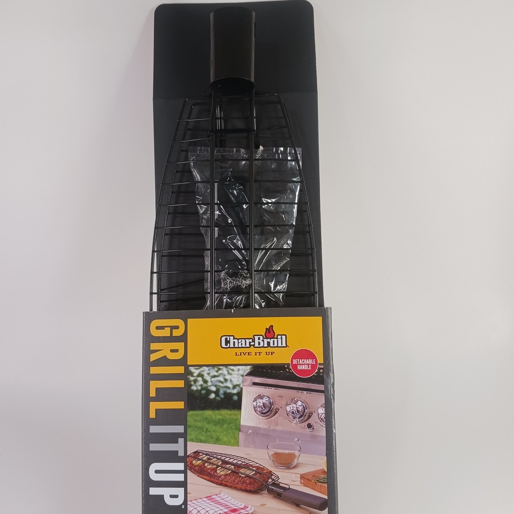 Char-Broil Non Stick Fish Basket Grill Basket Detchable Handle