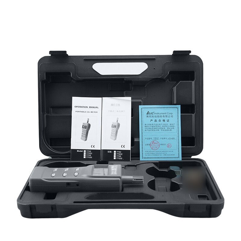 AZ77535 Handheld CO2 Meter Carbon Dioxide Detector w/Carry Box for CO2 Humidity