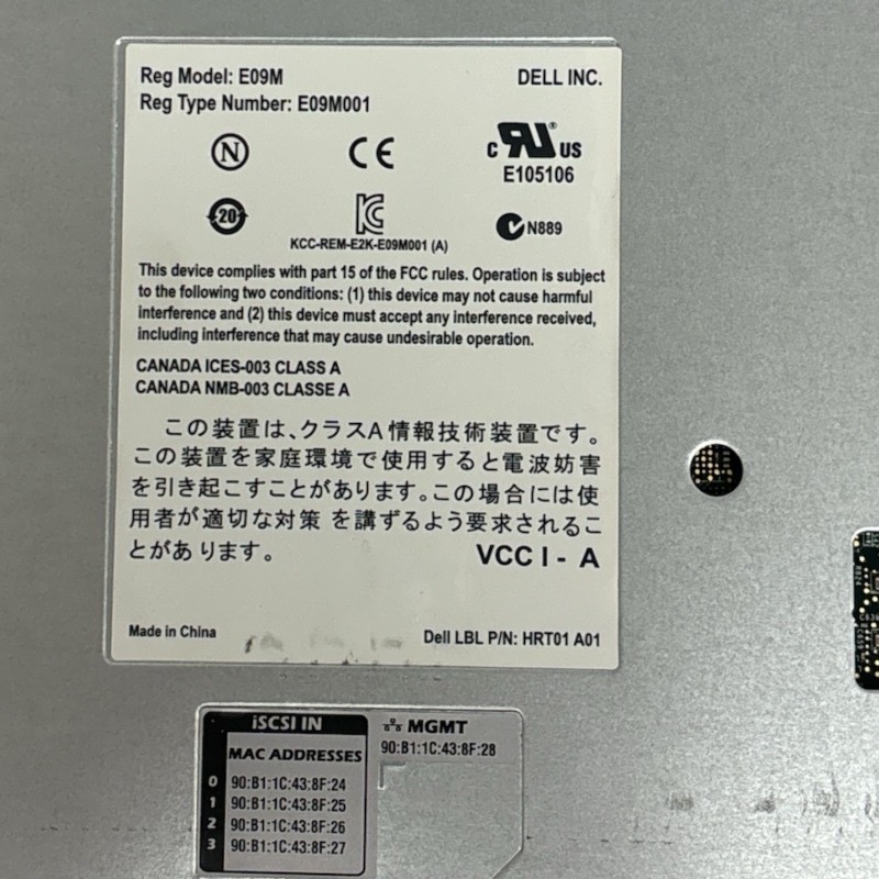 Dell Equallogic E09M E09M001 42J59 Type 11 Controller Module