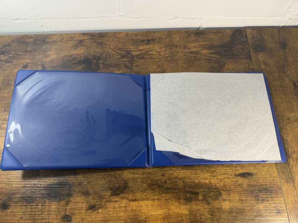 US Navy Certificate Folder Presentation Holder Vintage Blue Seal