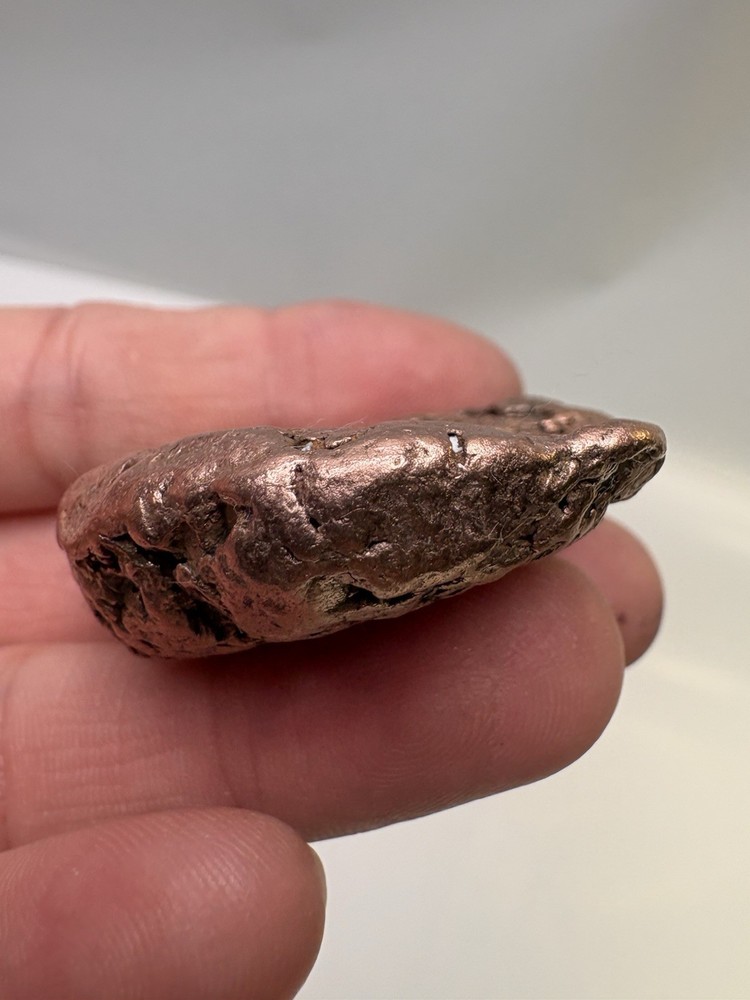 Pure Native Michigan Solid Copper Nugget Specimen Keweenaw Peninsula Mineral