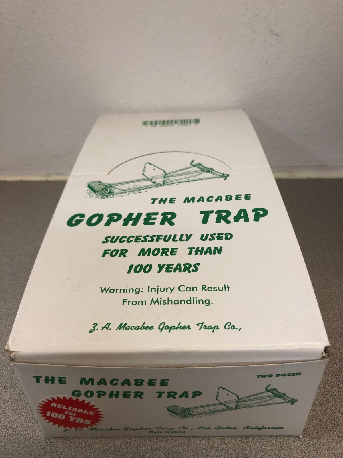 Macabee MGT Small Snap Trap For Gophers Box of 24