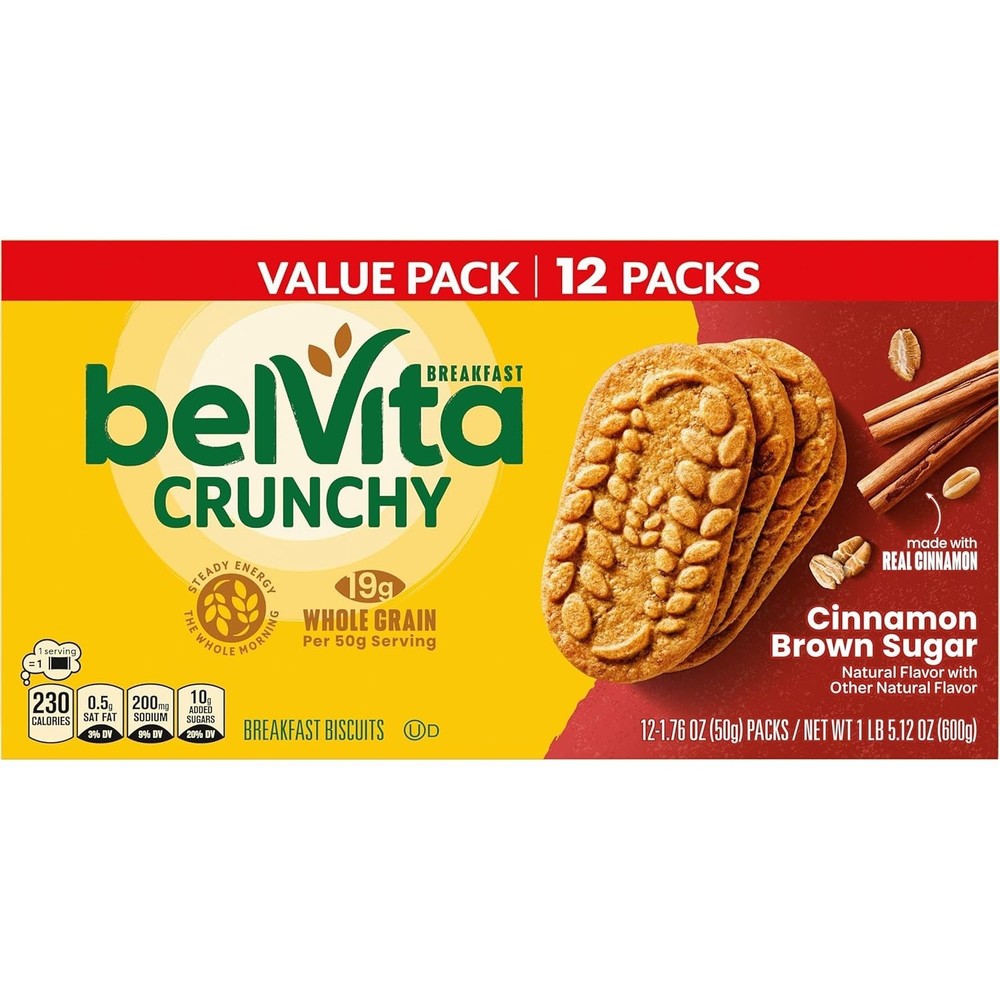 Cinnamon Brown Sugar Breakfast Biscuits - 21.12 oz Value Pack (12 Packs)