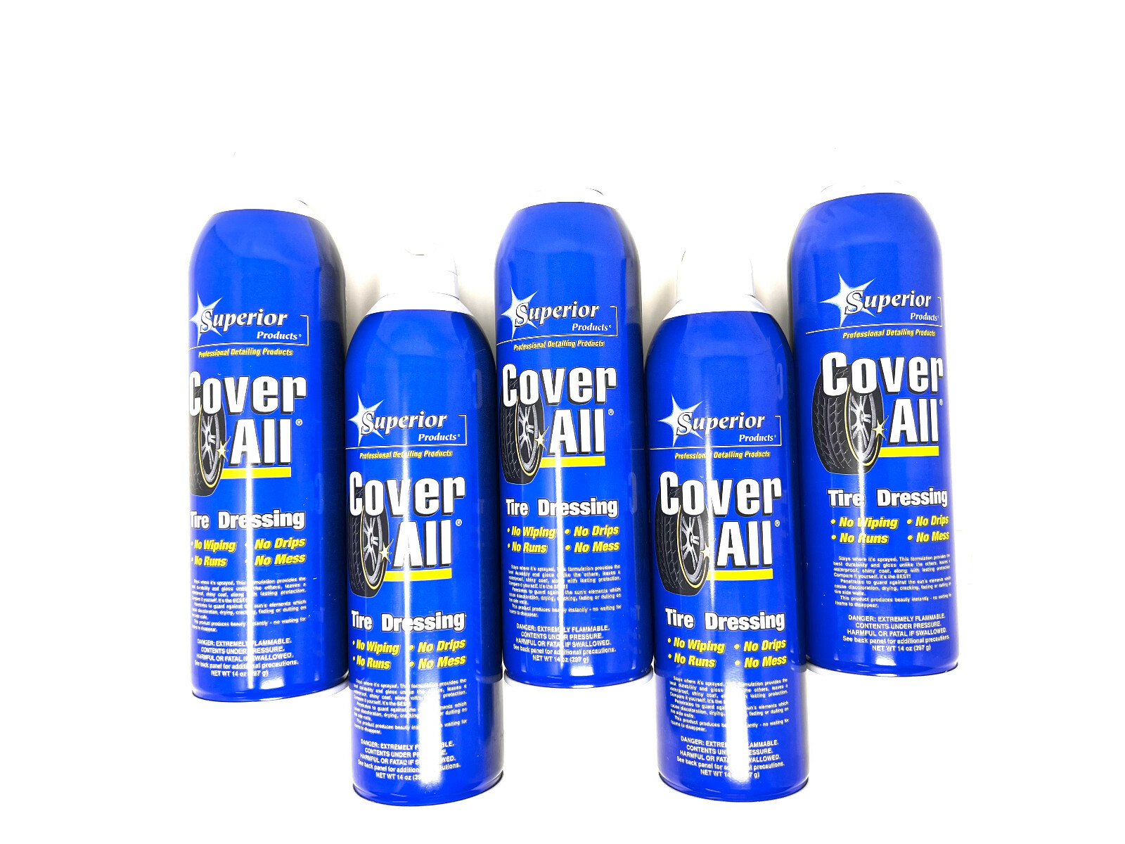 Superior Cover All Professional High Gloss Tire Shine 14oz Pack of 5