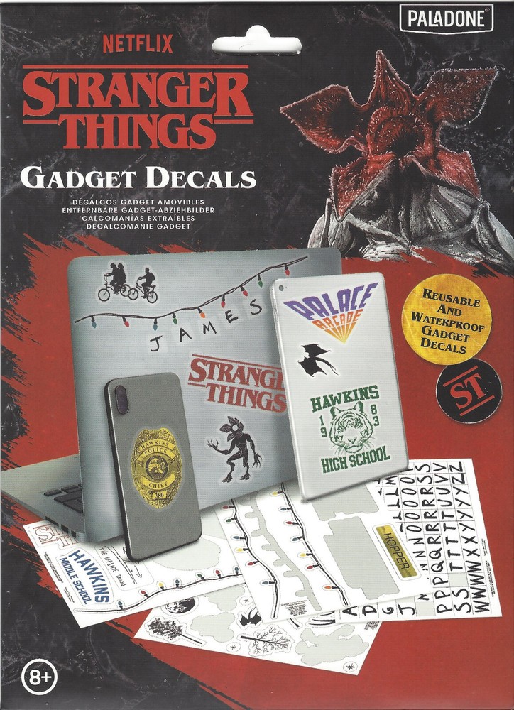 Stranger Things, NetFlix 134 Waterproof & Removable Gadget Decals sealed package