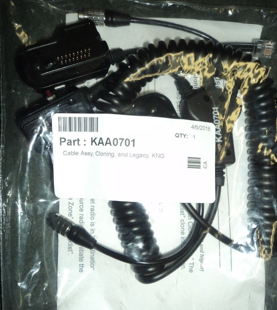New Bendix King KAA0701 Programming Cable LEGACY KNG handheld & Mobile Radios