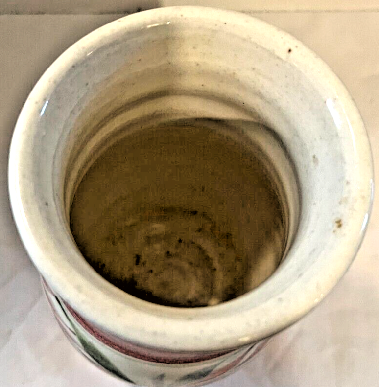 Vase small stoneware pottery floral