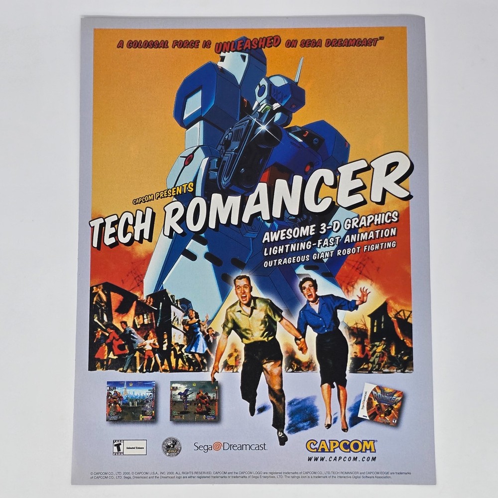 Tech Romancer Sega Dreamcast Capcom Unleashed Print Ad/Poster Promo Art