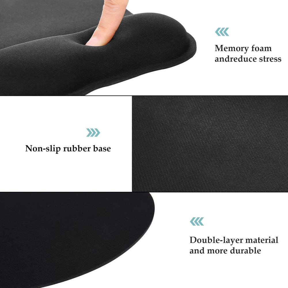 Ergonomic Mouse Pad & Memory Foam Wrist Rest Support Non Slip for Office use