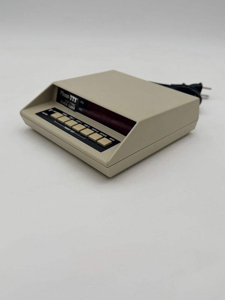 Vintage Phone TTY WC-1 Electronic Clock Timer LED Display W Box Instructions NOS