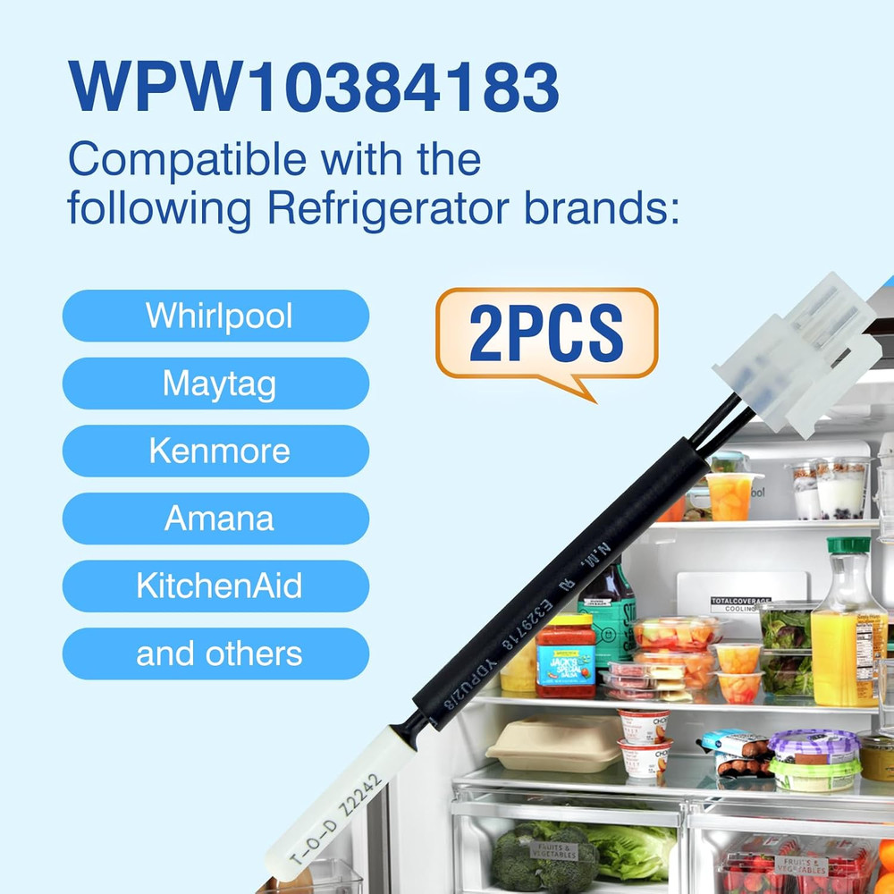 WPW10384183 W10384183 Refrigerator Thermistor - Replacement Parts Compatible wit