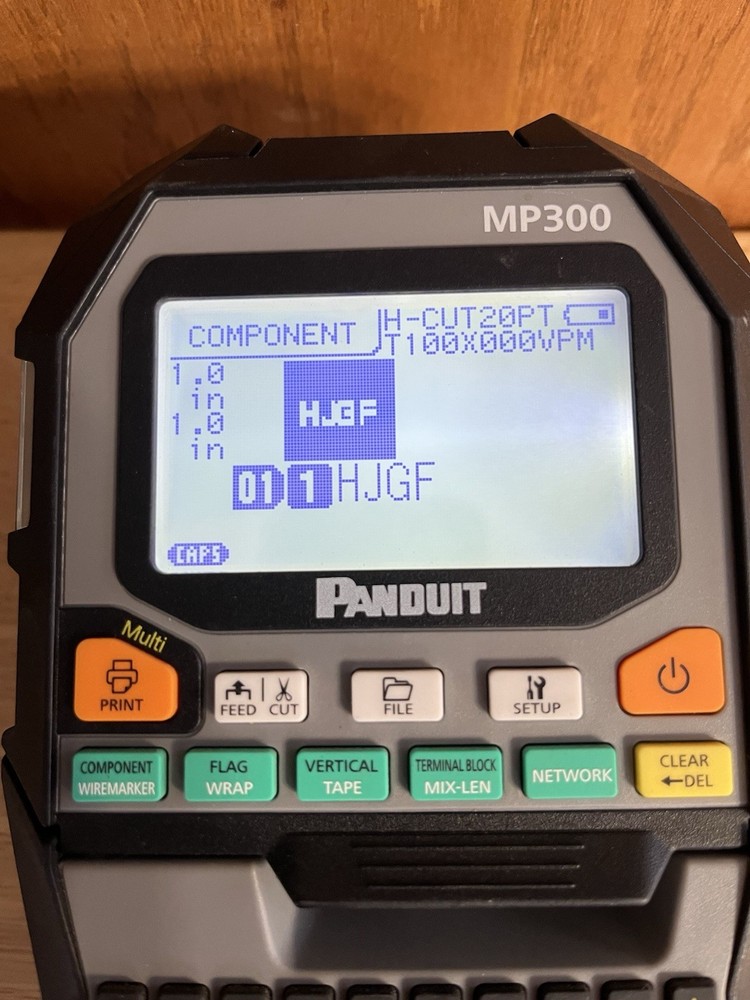 Panduit MP300 Portable Label Printer 360 DPI Thermal Transfer