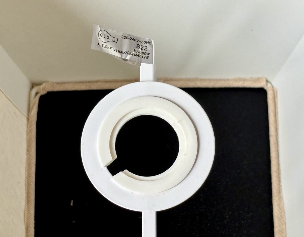 HOMEBASE Square Glazed Caramel TABLE LAMP Ceramic Light LINEN SHADE PAT Test