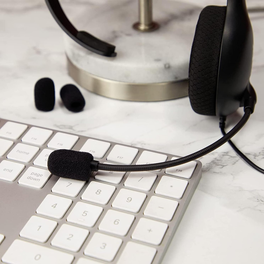 12 Pieces Foam Windscreen for Headset Microphone, 0.2" Diameter Microphone Pop F