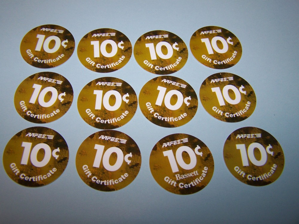 5th Print About Uncir. 10 Cent Set of AAFES Pogs