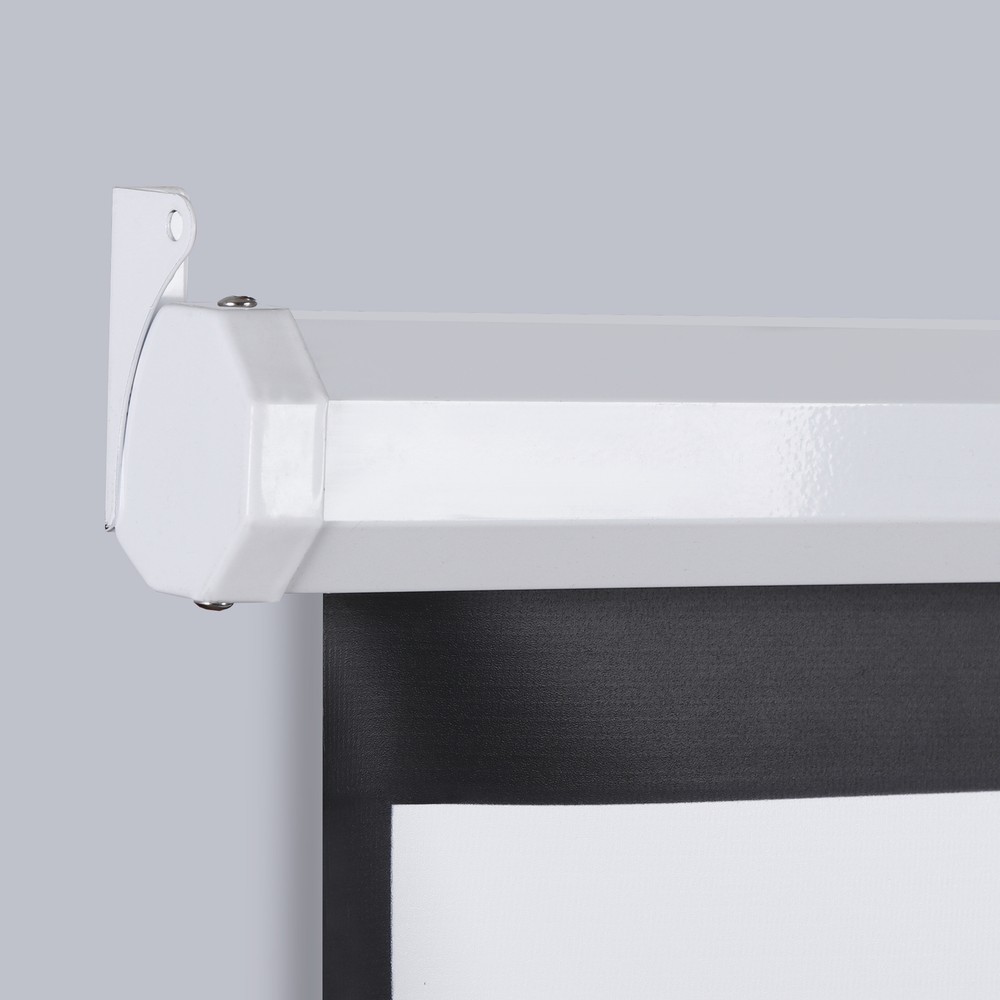 Projector Screen Pull Down 72" 4:3 HD Anti-Crease In/Outdoor Foldable Projection