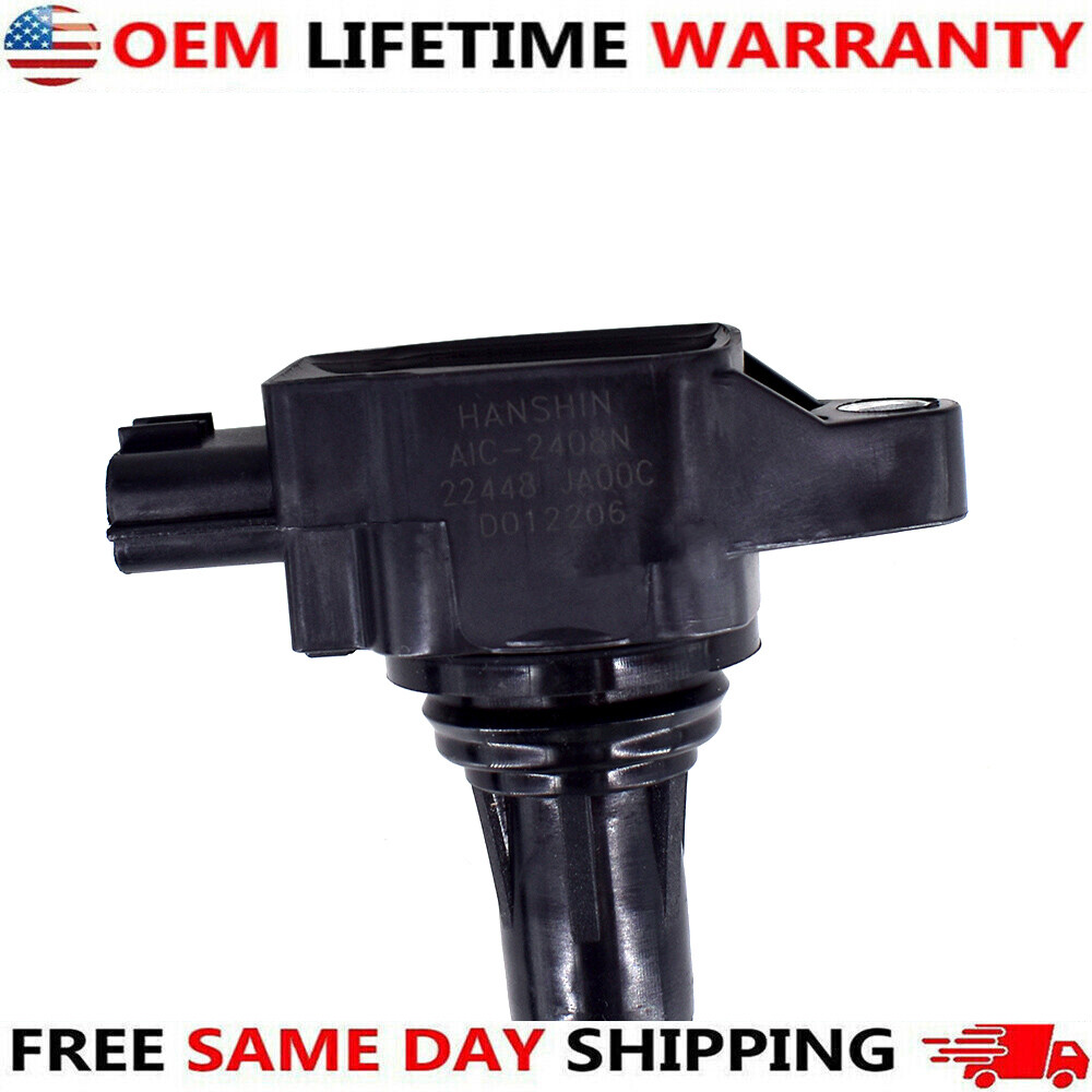 OEM Ignition Coil & NGK Ruthenium Spark Plug For 07-19 Nissan Altima Versa UF549