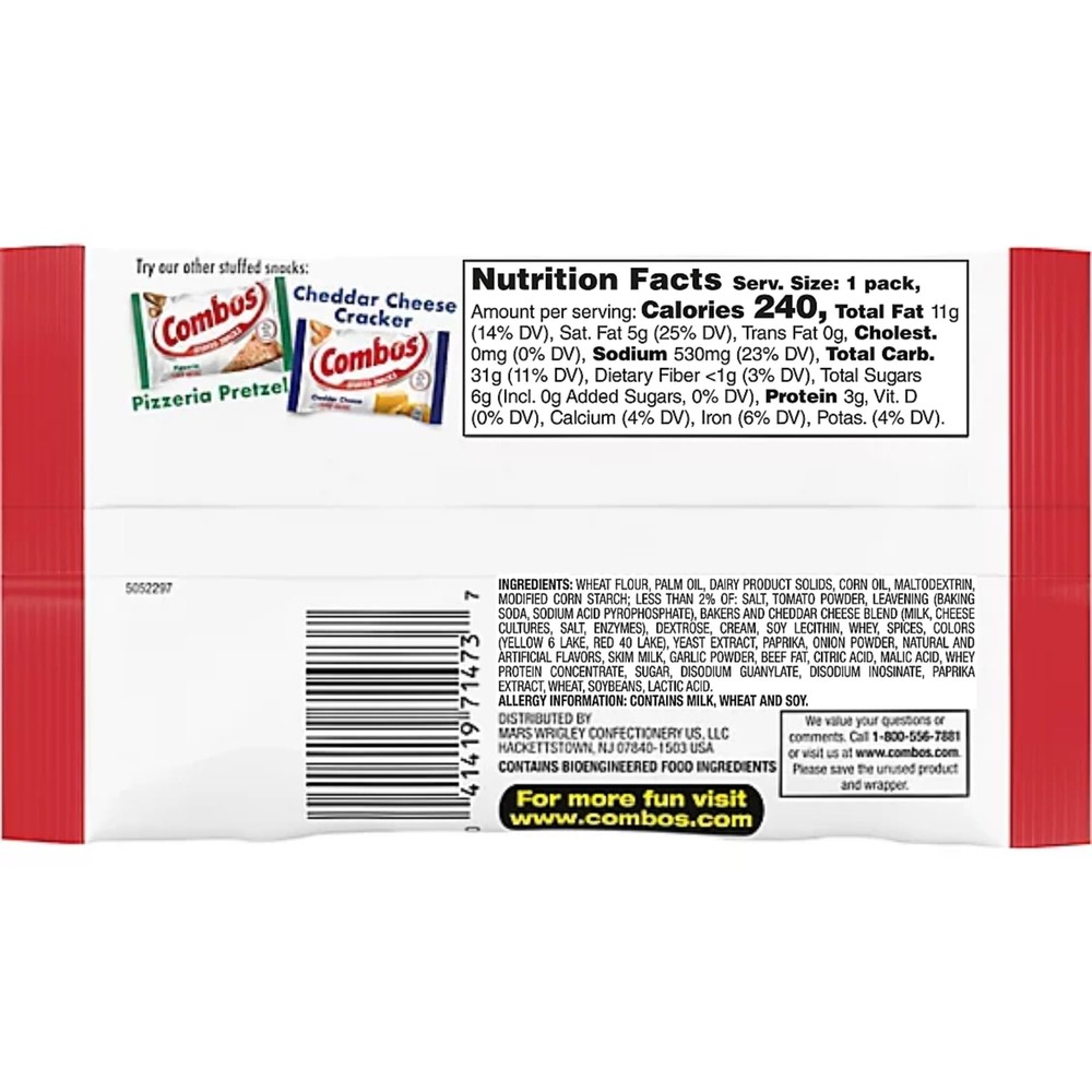 Combos Pepperoni Pizza Cracker, 18 Count (COOKIE&CRACKER - SNACK SIZE)