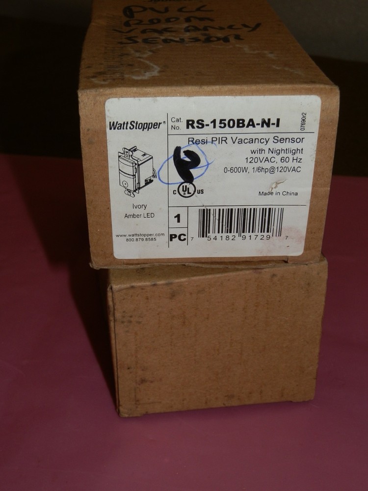 TWO - NEW Wattstopper Vacancy Sensor Switch RS-150BA (-N-1)