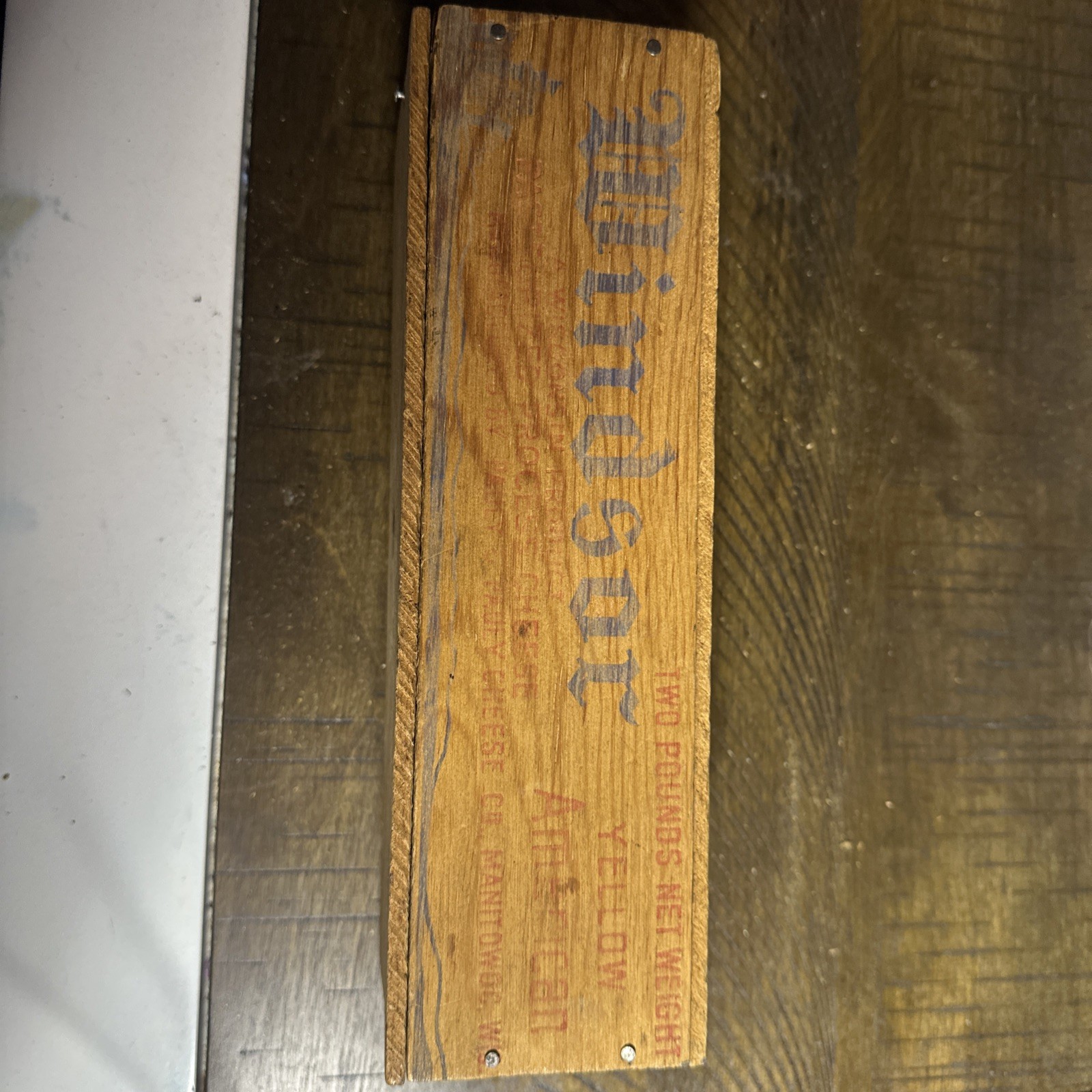 Vintage Windsor Club Two Pound Wood Cheese Box Manitowoc Wisconsin FREE SHIPPING
