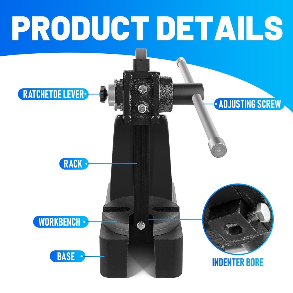 2 Ton Manual Arbor Press Ratchet Leverage Press Desktop Arbor Press for Punching