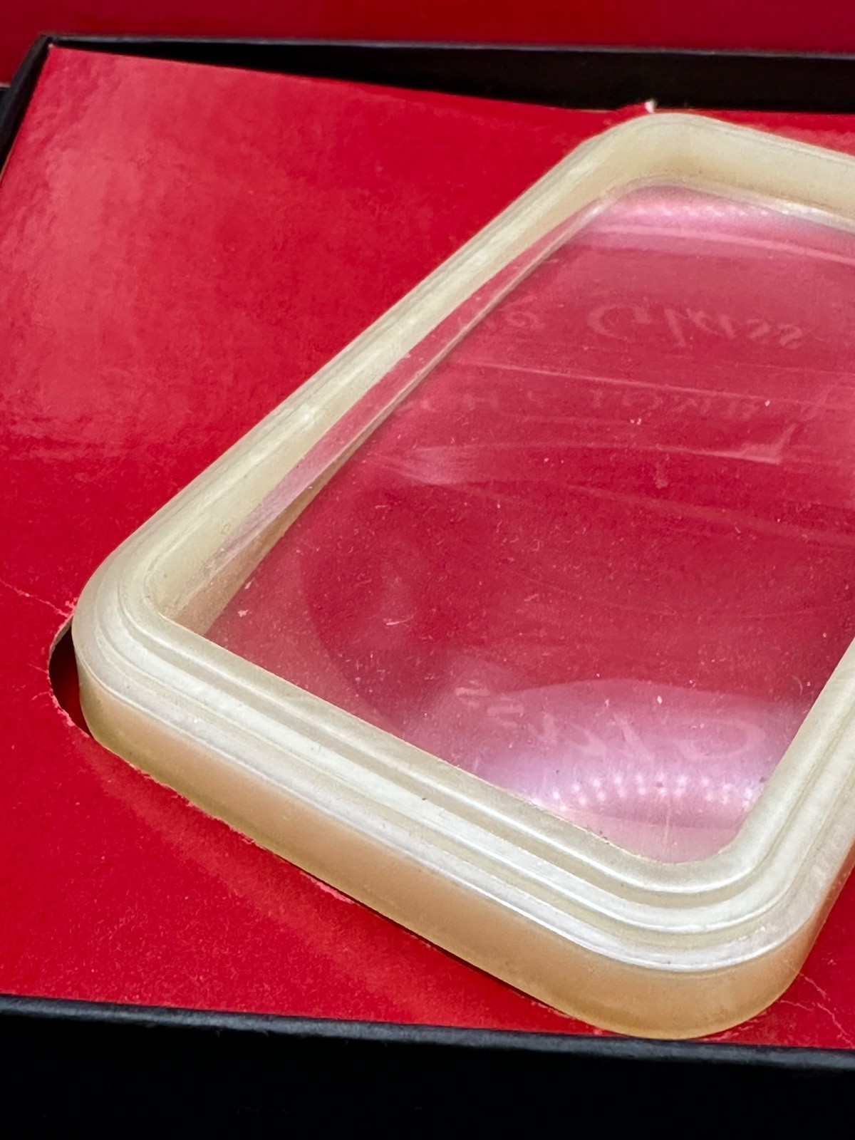 Vintage Bausch & Lomb Ivory 2”x3 7/8”Optical Magnifier Bakelite Magnifying Glass