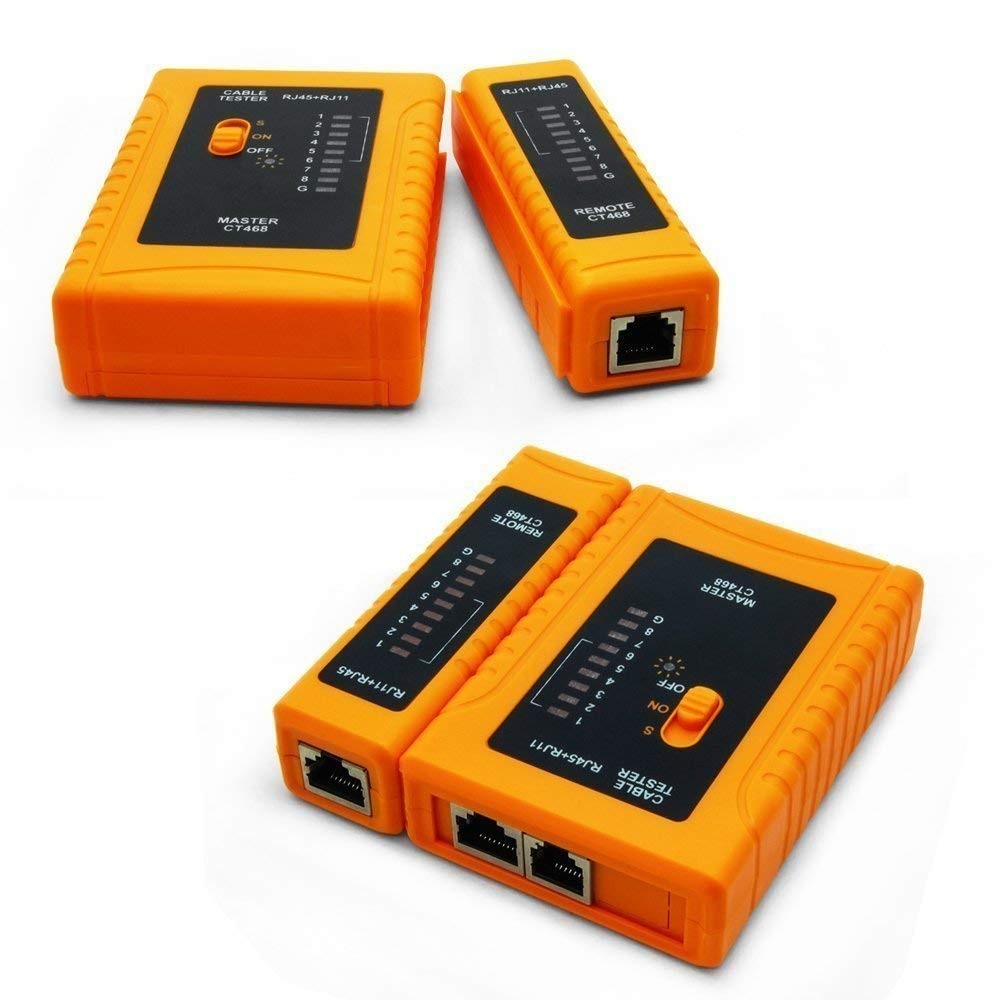 Compact RJ45 Network Cable Tester with LED Display for Quick Connectivity Checks