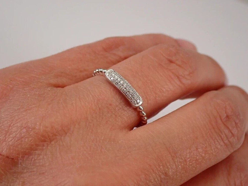 1Ct Lab Created Diamond Round Stackable Wedding Band Ring 14K White Gold Plated