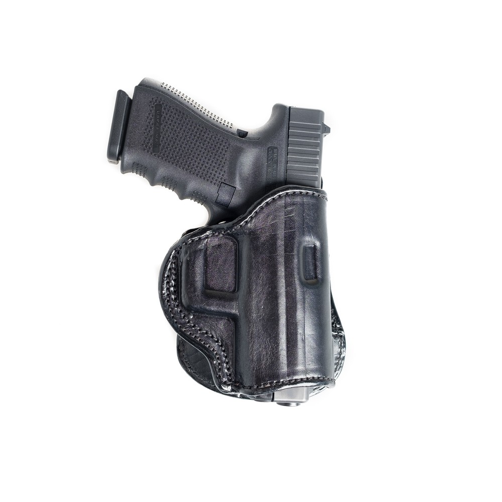 PADDLE LEATHER HOLSTER FOR CZ 75. OWB PADDLE ADJUSTABLE CANT.
