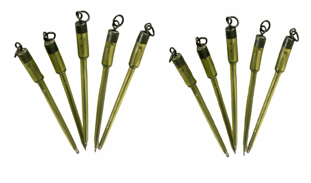 10 Translucent Green OR brown quick change solid PVA bag stems for carp fishing