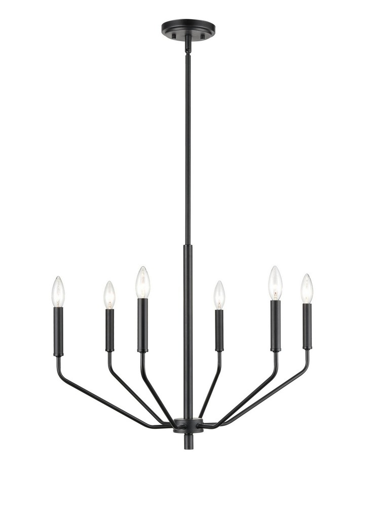Millennium Laurell 24" Candle - Black 6-Light