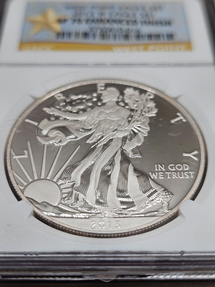 2013 W Silver Eagle Enhanced Finish NGC SP 70