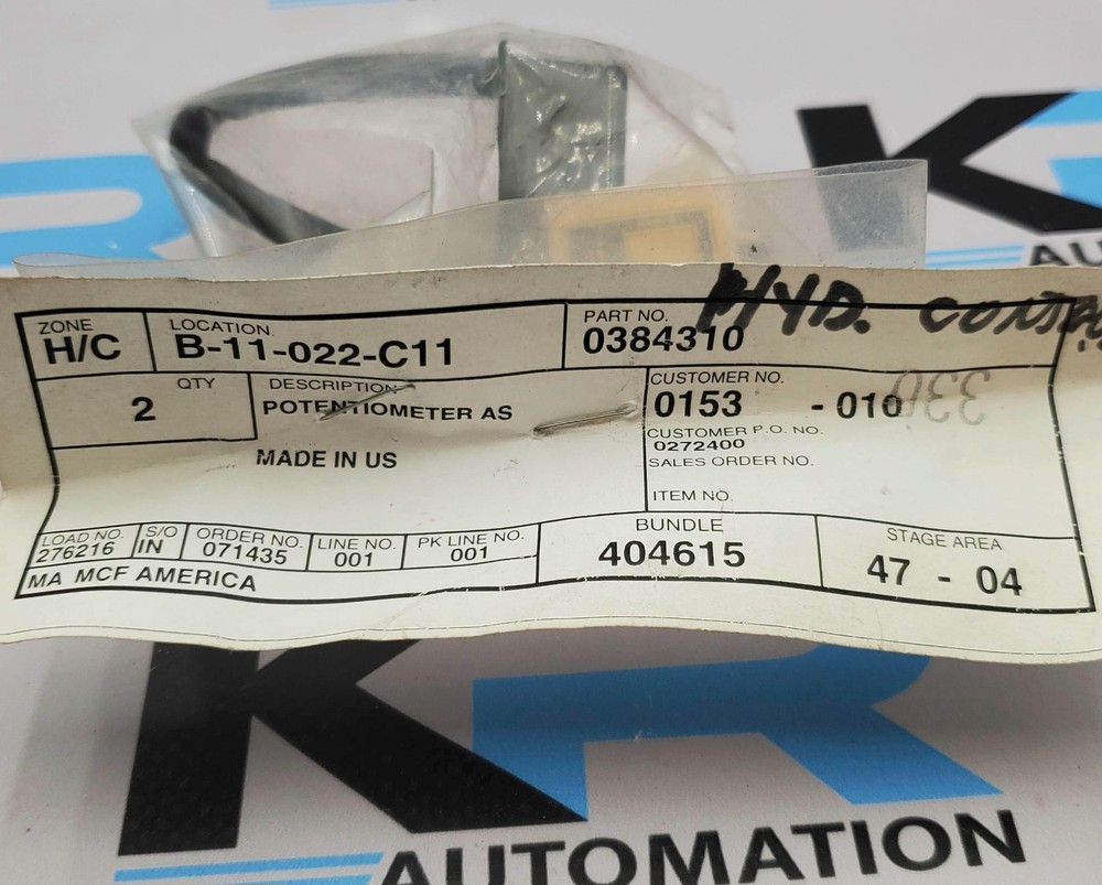 CAT 0384310 Potentiometer