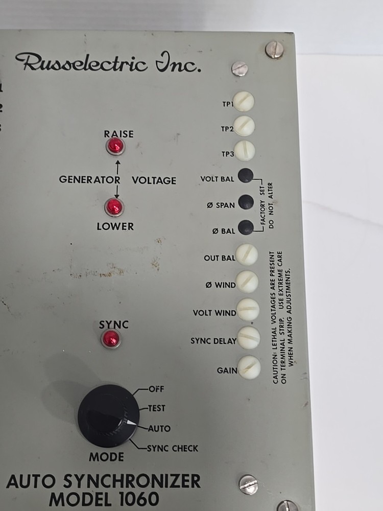 🔥 Russelectric 1060 Auto Synchronizer 120V 50/60Hz AC Parallel Power Control