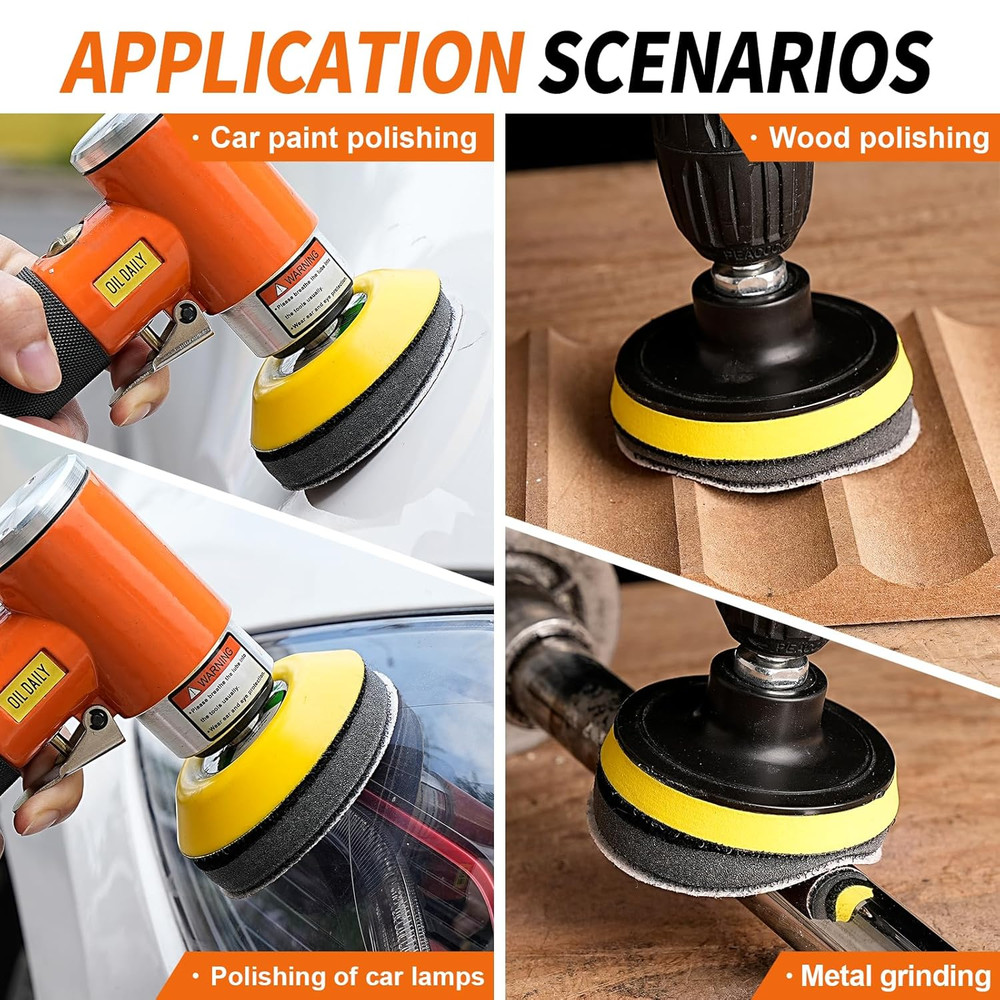 3 Inch (75Mm) Soft Foam Interface Sponge Pad 10 Pack 3" Hook and Loop Replacemen