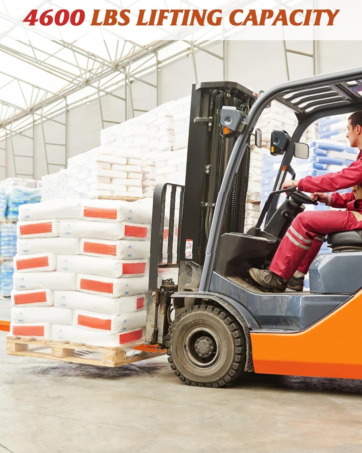 1 Pair 96" Fork Extensions for Forklift Heavy Duty Steel 4600LBS 4.5"