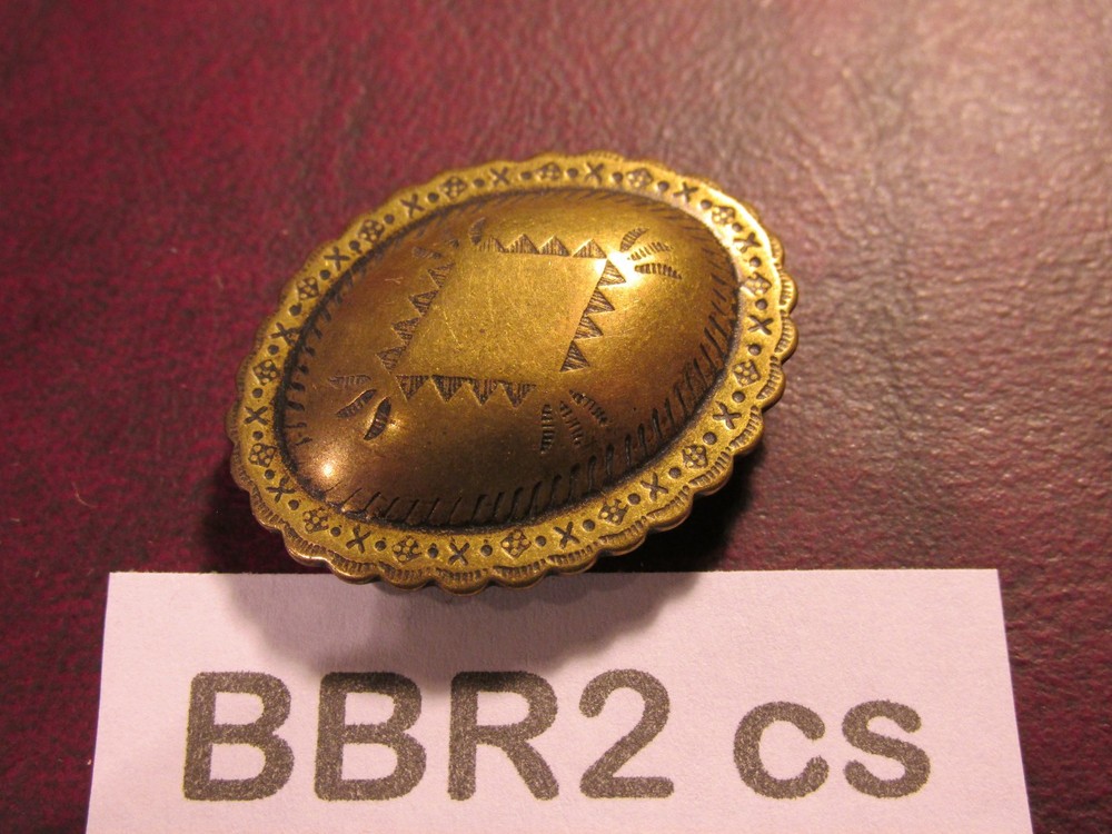 TRINITY CONCHO small BBR2CS solid BRASS VINTAGE High Quality USA Leather Craft