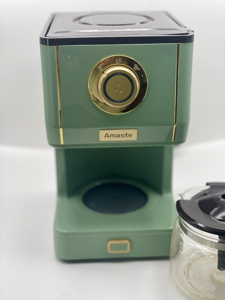 Amaste Drip Coffee Maker with 25 Oz Glass Matcha Green Machine