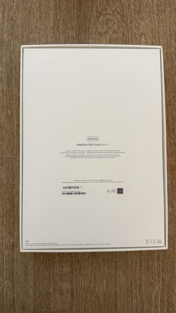 Ipad Pro 10.5 Inch 256GB Space Gray BOX ONLY Empty