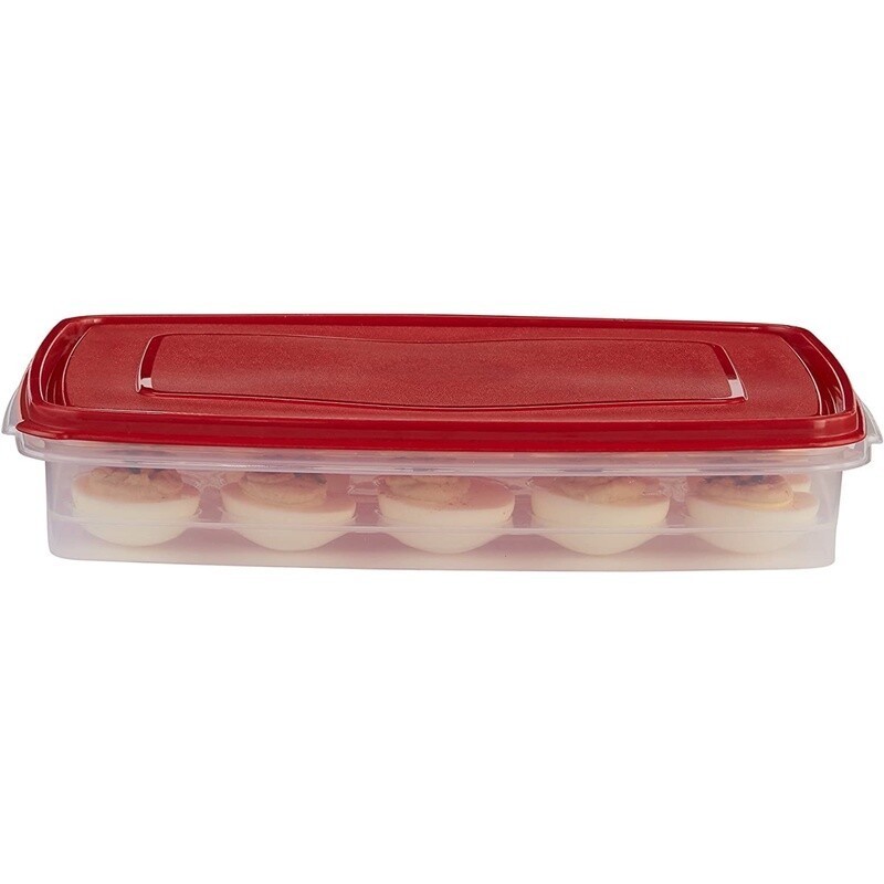 Egg Keeper Container 20 Eggs Deviled Egg Storage Transport Picnic Safe New