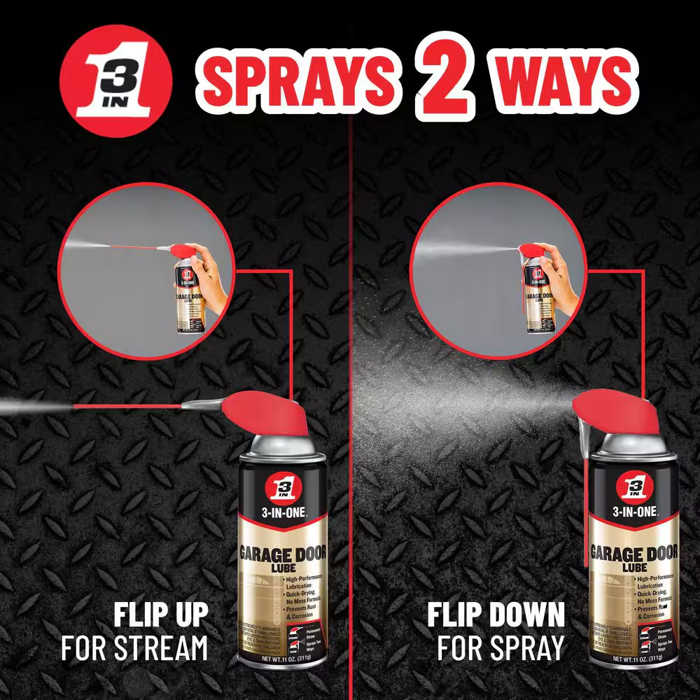 11 Oz. Garage Door Lube with Smart Straw Spray