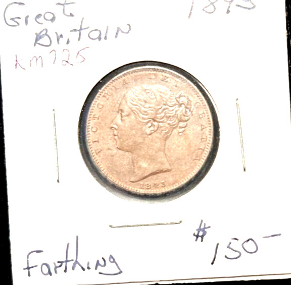 Great Britain 1843 farthing KM 725 XF