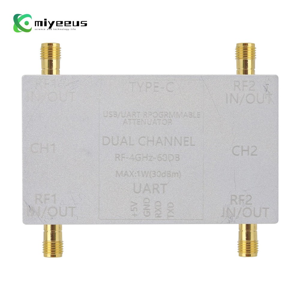 RF-4GHz-60DB Dual Channel Programmable Attenuator RF Attenuator + Type-C Cable