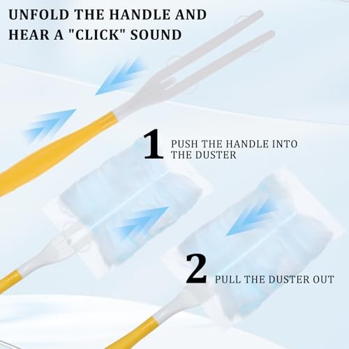60 PCS 180° Duster Refills Compatible with Dusters 180 Handle Dusters, Heavy