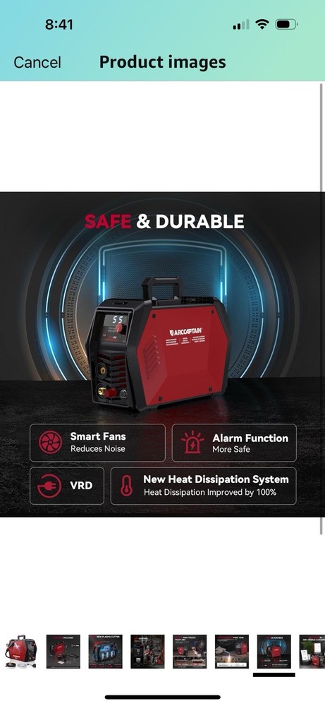 ARCCAPAIN CONTROL CUT55 Pro Plasma Cutter App Control 55 Amp