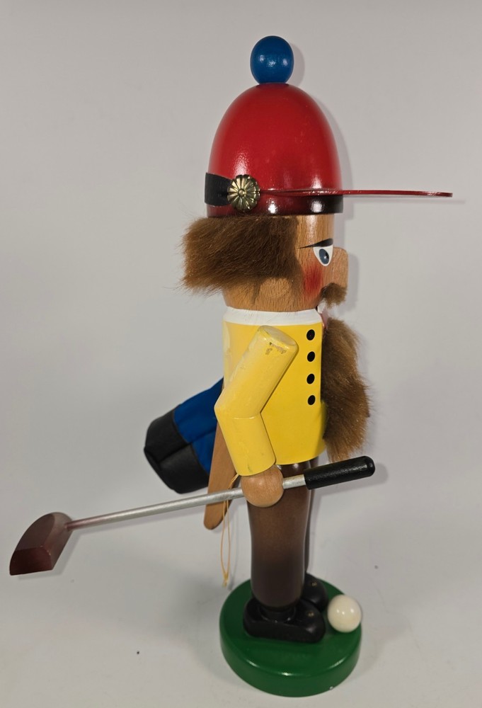 Steinbach 17" Chubby Golfer Nutcracker Volkskunst West Germany Handcrafted